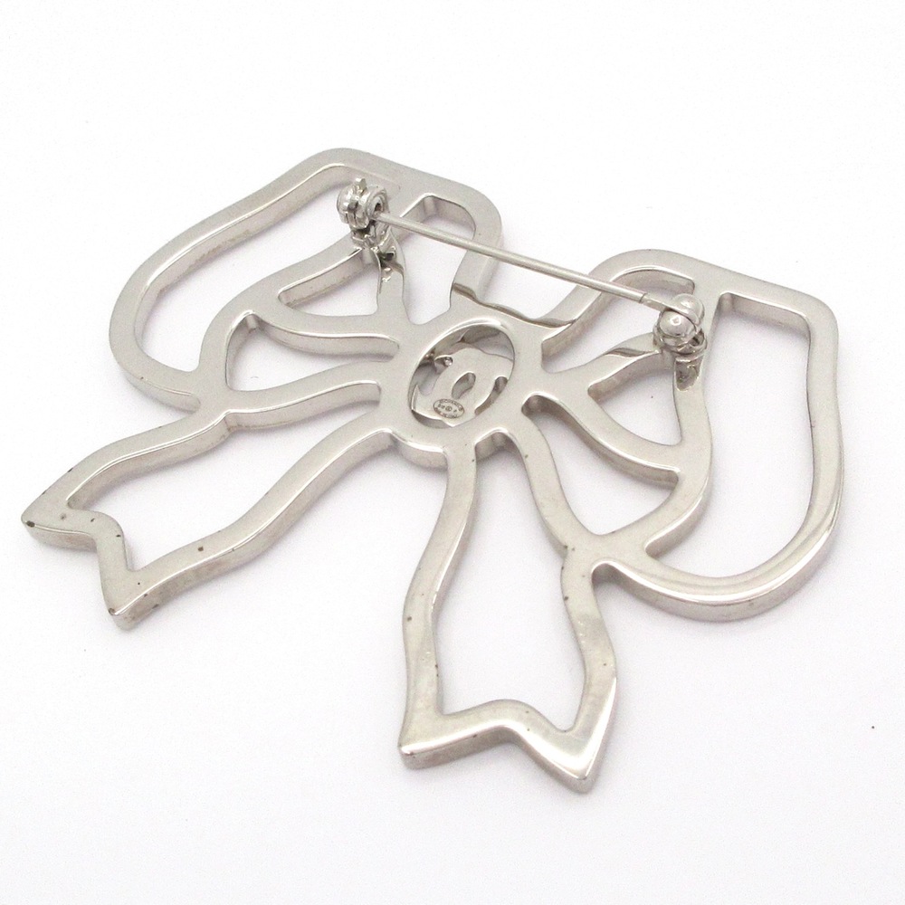 Chanel Coco Brooch Silver Clear Hardware Rhinestones - Picture 2 of 4
